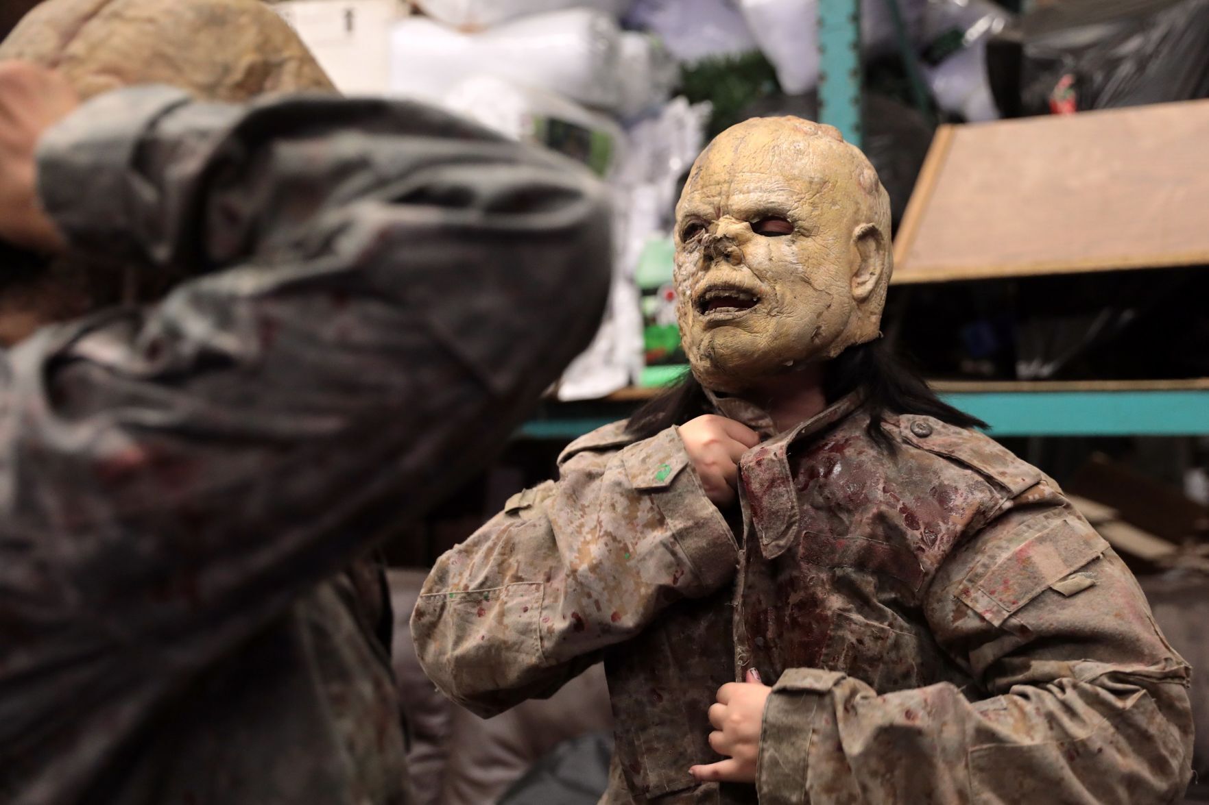 Actors report for duty at The Darkness haunted house